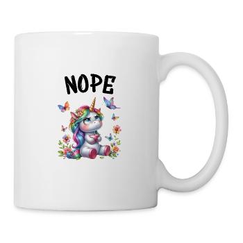 Licorne disant non Garçon et fille Créature mythique - Mug blanc - blanc - Droite