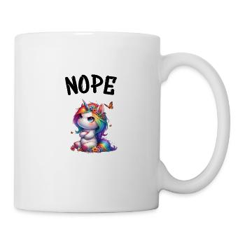 Licorne disant non Garçon et fille Créature mythique - Mug blanc - blanc - Droite
