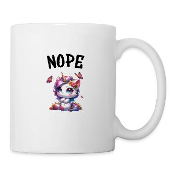 Licorne disant non Garçon et fille Créature mythique - Mug blanc - blanc - Droite