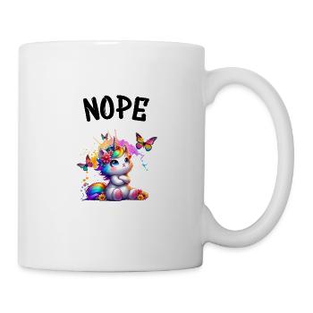 Licorne disant non Garçon et fille Créature mythique - Mug blanc - blanc - Droite