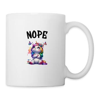 Licorne disant non Garçon et fille Créature mythique - Mug blanc - blanc - Droite