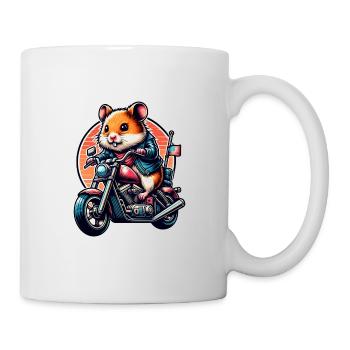 Cool Hamster on Chopper Motorcycle - Mug - white - Right