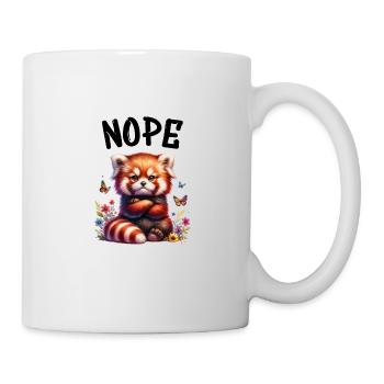 Roter Panda Lustiger Spruch Nope Feuerfuchs - Tasse - Weiß - Rechts