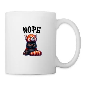Red Panda Funny Saying Nope Fire Fox - Mug - white - Right
