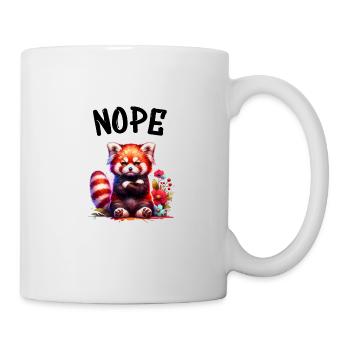 Red Panda Funny Saying Nope Fire Fox - Mug - white - Right
