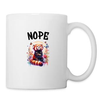 Roter Panda Lustiger Spruch Nope Feuerfuchs - Tasse - Weiß - Rechts