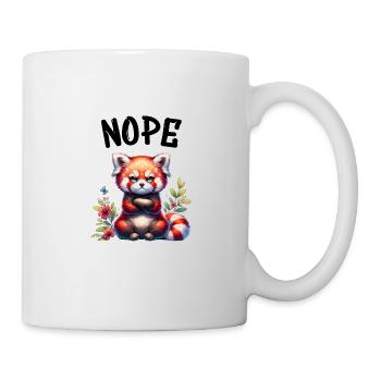 Roter Panda Lustiger Spruch Nope Feuerfuchs - Tasse - Weiß - Rechts