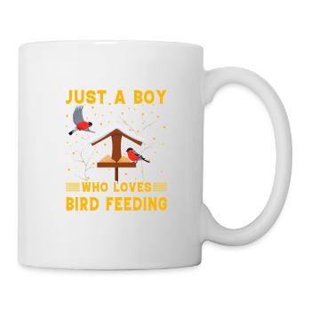 Just a Boy who loves Bird Feeding - Mug - white - Right