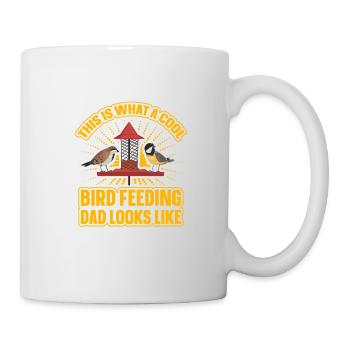 Voici à quoi ressemble un papa qui nourrit un oiseau cool - Mug blanc - blanc - Droite