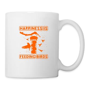 Happiness is feeding birds - Mug - white - Right