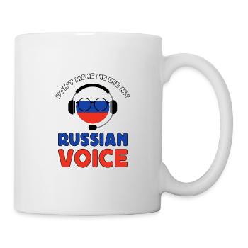 Ne me forcez pas à utiliser ma voix russe - Mug blanc - blanc - Droite