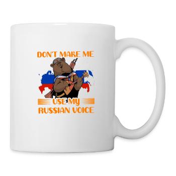 Ne me forcez pas à utiliser ma voix russe - Mug blanc - blanc - Droite