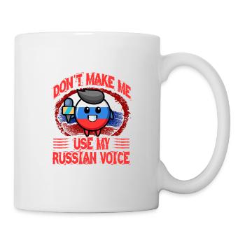 Ne me forcez pas à utiliser ma voix russe - Mug blanc - blanc - Droite