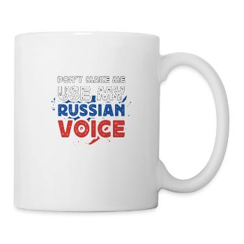 Ne me forcez pas à utiliser ma voix russe - Mug blanc - blanc - Droite