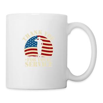 Thank you for your service - Mug - white - Right
