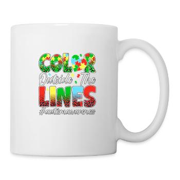 Couleur en dehors des lignes - Mug blanc - blanc - Droite