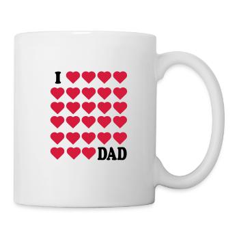Ich liebe Papa - Tasse - Weiß - Rechts