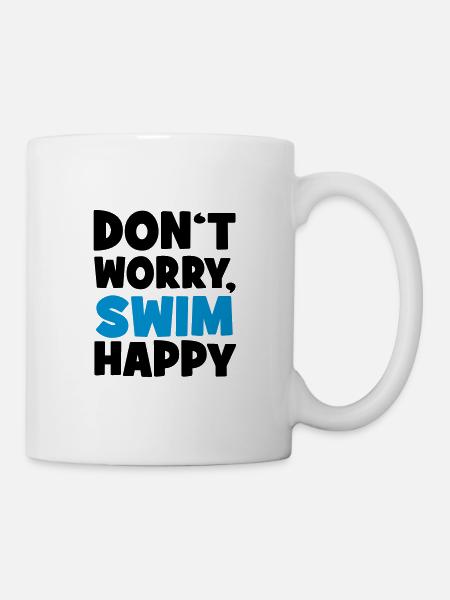 schwimmen - Tasse - Weiß