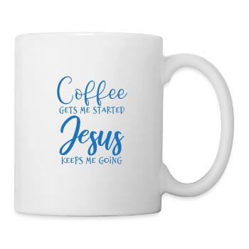 Café et Jésus Chrétien Idées Cadeaux - Mug blanc - blanc - Droite
