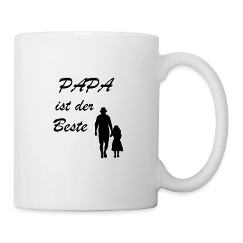 Papa - Vater und Tochter - Tasse - Weiß - Rechts