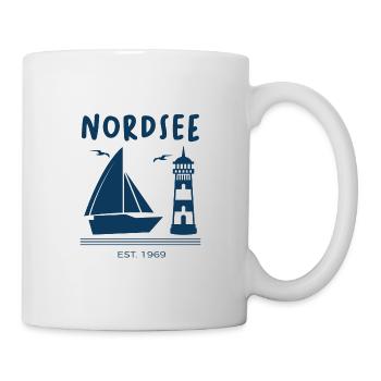North Sea Germany Ship Lighthouse Gift - Mug - white - Right