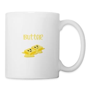 Le beurre que vous êtes en examen et foodie cadeau - Mug blanc - blanc - Droite