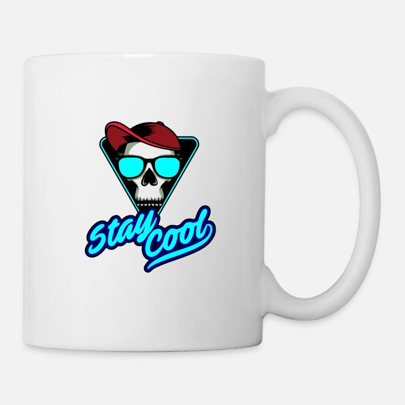 Tête de mort - Mug blanc - blanc