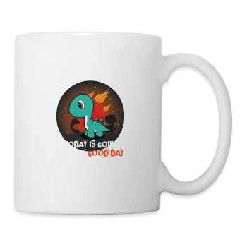 Schöner Tag Dinosaurier-Liebhaber Geschenk - Tasse - Weiß - Rechts