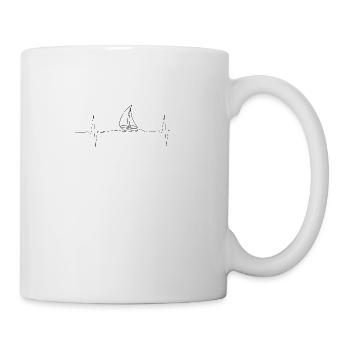 voile egk battement de cœur - Mug blanc - blanc - Droite