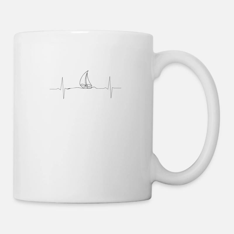 sailing egk heartbeat - Mug - white