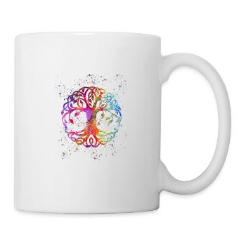 Tree Of Life Celtic and Norse Mythology Yggdrasil - Mug - white - Right