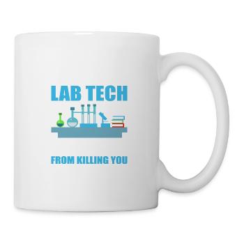 Je suis Labor Tech. Cadeau de technicien de laboratoire - Mug blanc - blanc - Droite