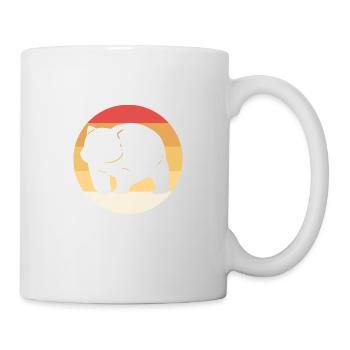 Wombat au coucher du soleil. Gardien de zoo. Cadeau - Mug blanc - blanc - Droite