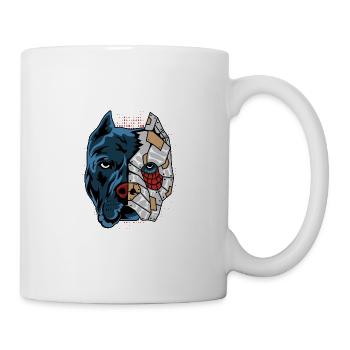Pitbull robot chien parent. Cadeau - Mug blanc - blanc - Droite