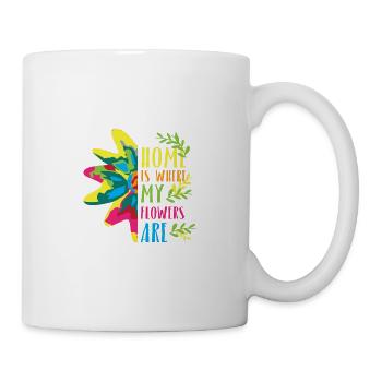 La maison est amoureuse des plantes de fleurs. Poison - Mug blanc - blanc - Droite