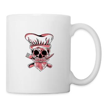 Gruseliger Chefkoch Kopfkoch Gift - Tasse - Weiß - Rechts