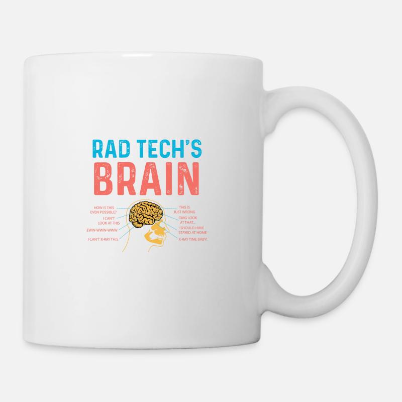 Cadeau de radiologue cérébral de Rad Tech - Mug blanc - blanc