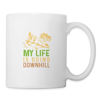 Aller en descente driver poison - Mug blanc - blanc - Droite