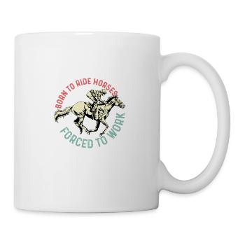 Forcé de travailler le poison de Jockey - Mug blanc - blanc - Droite
