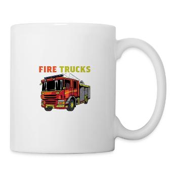 Abgelenkt von Feuerwehrchen Engineman Geschenk - Tasse - Weiß - Rechts