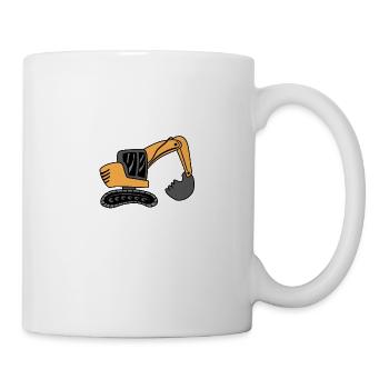 Il y a des magasins de viande creusant des spécialités cadeau - Mug blanc - blanc - Droite