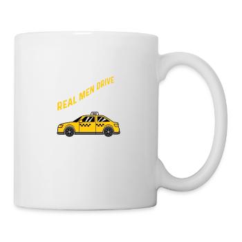Men drive taxis Hardworking father gift - Mug - white - Right