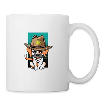 Nice Doberman Sheriff Dog Trainer Gift - Mug - white - Right
