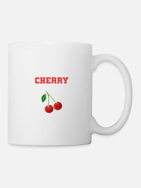 Ich will Kirsche Feinschmecker Geschenk - Tasse - Weiß