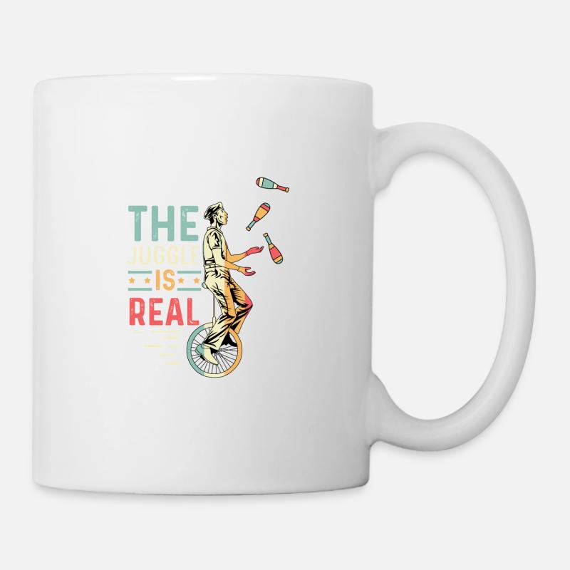 Jonglieren ist real Jongleur Gift - Tasse - Weiß