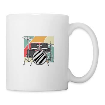 Geboren zu trommeln Entertainer Gift - Tasse - Weiß - Rechts
