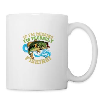 Probably Fishing Senior Captain Gift - Mug - white - Right