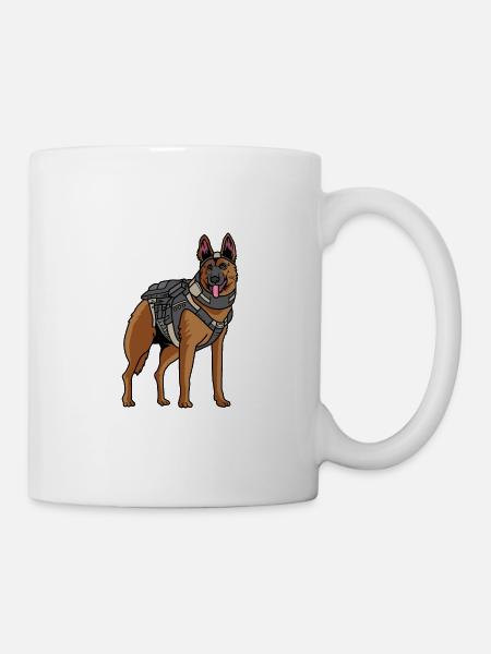 Polizeihund Polizist oder Polizist Gift - Tasse - Weiß