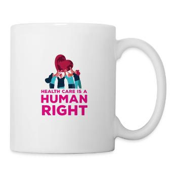 Les soins de santé sont un être humain - Mug blanc - blanc - Droite