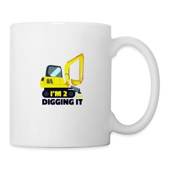 IM 2 et creusez-le Grabger enfants 2 ans 2ème jour - Mug blanc - blanc - Droite